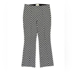 Maeve Kick Flare Pants Black White Flowers X-Small